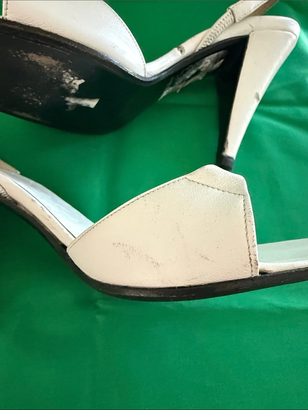 VINTAGE CELINE White Leather 🤍Slingback Sandals